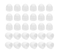 sourcing map Nut Protection Cap, 30Pcs M4x7x9mm - Plastic Hexagonal Screw Protection Cap, Dome Acorn Hex Head Bolt Covers, Waterproof Decorative Cap (White)
