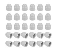 sourcing map Nut Protection Cap, 30Pcs M6x10x14mm - Plastic Hexagonal Screw Protection Cap, Dome Acorn Hex Head Bolt Covers, Waterproof Decorative Cap (Grey)