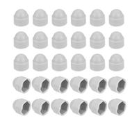 sourcing map Nut Protection Cap, 30Pcs M8x13x15mm - Plastic Hexagonal Screw Protection Cap, Dome Acorn Hex Head Bolt Covers, Waterproof Decorative Cap (Grey)