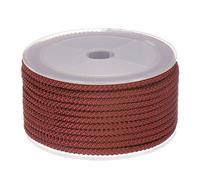 sourcing map Nylon Beading Thread Cord 3mm Extra-Strong Braided Nylon String for Necklace Bracelets Jewelry Making Crafting 10M/33 Feet, Metallic Brown