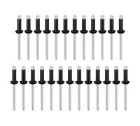 sourcing map Nylon Blind Rivets, 5/32" x 1/2" (4mm x 12.7mm) Rivet Fastener for PC Board Bumper Trim Panel Retainer, Black 50 Pcs