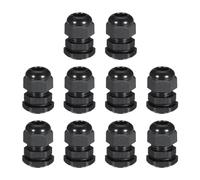 sourcing map Nylon Cable Gland PG11 Waterproof Adjustable Locknut Black for 5mm - 10mm Cable Wire Pack of 100