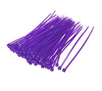 sourcing map Nylon Cable Ties 4 Inch Self-Locking Zip Ties 0.09 Inch Width Purple 100pcs