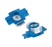 sourcing map Nylon Channel Squeeze Nut, 30Pcs 1/4"-20 Carbon Steel Zinc-Plating Long Spring Nuts for Strut Channel Mounts Solar Panel