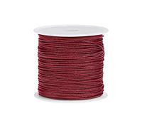 sourcing map Nylon Cord DIY Making Satin String Craft Wire with Plastic Spool 147ft, Maroon