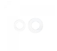 sourcing map Nylon Flat Washers 22mm 28mm OD 14mm 16mm ID 1mm 1.2mm Thick for Faucet Pipe Water Hose, White 100in1 Set