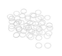 sourcing map Nylon Flat Washers M10 13mm OD 10mm ID 1mm Thickness Sealing Gasket for Faucet Pipe Water Hose, Clear, Pack of 50