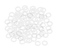 sourcing map Nylon Flat Washers M10 16mm OD 10mm ID 1mm Thickness Sealing Gasket for Faucet Pipe Water Hose, Clear, Pack of 100