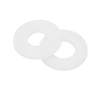 sourcing map Nylon Flat Washers, M10 x 10mm ID x 25mm OD Round Flat Plain Washer Plastic Gasket Fastener for Household Faucet Pipe Water Hose, White, Pack of 50
