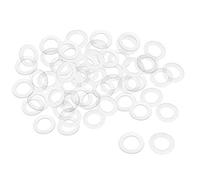 sourcing map Nylon Flat Washers M12 20mm OD 12mm ID 1mm Thickness Sealing Gasket for Faucet Pipe Water Hose, Clear, Pack of 200