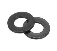 sourcing map Nylon Flat Washers, M12 x 12mm ID x 24mm OD Round Flat Plain Washer Plastic Gasket Fastener for Household Faucet Pipe Water Hose, Black, Pack of 50