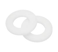 sourcing map Nylon Flat Washers, M14 x 14mm ID x 27mm OD Round Flat Plain Washer Plastic Gasket Fastener for Household Faucet Pipe Water Hose, White, Pack of 50
