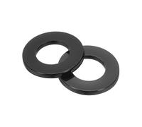 sourcing map Nylon Flat Washers, M14 x 14mm ID x 27mm OD Round Flat Plain Washer Plastic Gasket Fastener for Household Faucet Pipe Water Hose, Black, Pack of 50