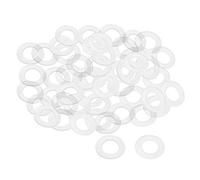 sourcing map Nylon Flat Washers M16 28mm OD 16mm ID 1mm Thickness Sealing Gasket for Faucet Pipe Water Hose, Clear, Pack of 50