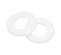 sourcing map Nylon Flat Washers, M16 x 16mm ID x 30mm OD Round Flat Plain Washer Plastic Gasket Fastener for Household Faucet Pipe Water Hose, White, Pack of 50