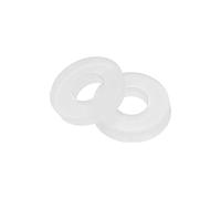 sourcing map Nylon Flat Washers, M2 x 2mm ID x 5mm OD Round Flat Plain Washer Plastic Gasket Fastener for Household Faucet Pipe Water Hose, White, Pack of 100