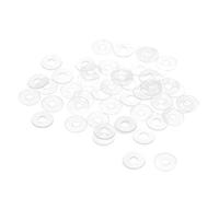 sourcing map Nylon Flat Washers M3.5 11mm OD 3.5mm ID 1mm Thickness Sealing Gasket for Faucet Pipe Water Hose, Clear, Pack of 50