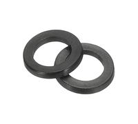 sourcing map Nylon Flat Washers, M3 x 3mm ID x 10mm OD Round Flat Plain Washer Plastic Gasket Fastener for Household Faucet Pipe Water Hose, Black, Pack of 100