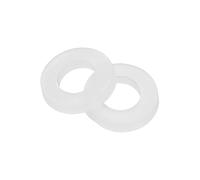 sourcing map Nylon Flat Washers, M3 x 3mm ID x 6mm OD Round Flat Plain Washer Plastic Gasket Fastener for Household Faucet Pipe Water Hose, White, Pack of 100