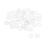 sourcing map Nylon Flat Washers M4 8.5mm OD 4mm ID 1mm Thickness Sealing Gasket for Faucet Pipe Water Hose, Clear, Pack of 50