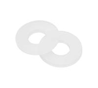 sourcing map Nylon Flat Washers, M4 x 4mm ID x 10mm OD Round Flat Plain Washer Plastic Gasket Fastener for Household Faucet Pipe Water Hose, White, Pack of 100