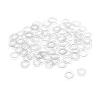 sourcing map Nylon Flat Washers M5 10mm OD 5mm ID 1mm Thickness Sealing Gasket for Faucet Pipe Water Hose, Clear, Pack of 100
