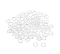 sourcing map Nylon Flat Washers M5 7.5mm OD 5mm ID 1mm Thickness Sealing Gasket for Faucet Pipe Water Hose, Clear, Pack of 100