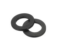 sourcing map Nylon Flat Washers, M6 x 6mm ID x 10mm OD Round Flat Plain Washer Plastic Gasket Fastener for Household Faucet Pipe Water Hose, Black, Pack of 100