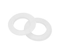 sourcing map Nylon Flat Washers, M6 x 6mm ID x 10mm OD Round Flat Plain Washer Plastic Gasket Fastener for Household Faucet Pipe Water Hose, White, Pack of 100
