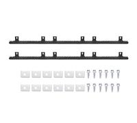 sourcing map Nylon Gear Rack, 2 Pcs Total 6.6 ft Heavy Duty Reinforced Rack with Mounting Hardware Straight Gear for Sliding Gate Opener, Slide Door Operator