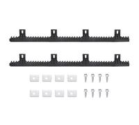 sourcing map Nylon Gear Rack, 2 Pcs Total 6.6 ft Heavy Duty Reinforced Racks with Mounting Hardware Straight Gears for Slide Door Operators, Sliding Gate Openers