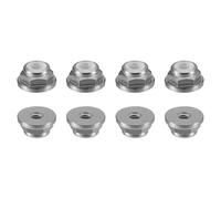 sourcing map Nylon Insert Hex Lock Nuts, 8pcs - M2 x 0.4mm Aluminum Alloy Self-Locking Nut, Anodizing Flange Lock Nut for Fasteners(Titanium Gray)