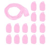 sourcing map Nylon Stockings Flower Fabric, 65cm/ 25.6" Mesh Tensile Silk Nylon Fabric DIY Floral Crafting Kit for DIY Flower Making Wedding Crafts Decoration (Medium Pink, Pack of 25)