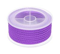 sourcing map Nylon Thread Twine Beading Cord, 10.5ft 4mm Nylon Braided Bracelets String Cord Rope for Jewelry Making DIY Crafts Necklaces, Light Purple