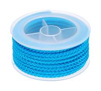 sourcing map Nylon Thread Twine Beading Cord, 10.5ft 4mm Nylon Braided Bracelets String Cord Rope for Jewelry Making DIY Crafts Necklaces, Lake Blue