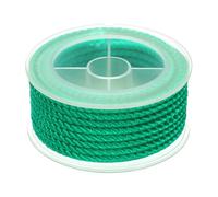 sourcing map Nylon Thread Twine Beading Cord, 10.5ft 4mm Nylon Braided Bracelets String Cord Rope for Jewelry Making DIY Crafts Necklaces, Bright Green