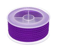 sourcing map Nylon Thread Twine Beading Cord, 13ft 3mm Nylon Braided Bracelets String Cord Rope for Jewelry Making DIY Crafts Necklaces, Bright Purple
