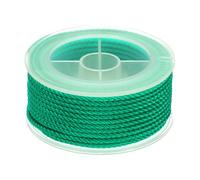 sourcing map Nylon Thread Twine Beading Cord, 36ft 2mm Nylon Braided Bracelets String Cord Rope for Jewelry Making DIY Crafts Necklaces, Bright Green