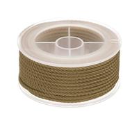sourcing map Nylon Thread Twine Beading Cord, 36ft 2mm Nylon Braided Bracelets String Cord Rope for Jewelry Making DIY Crafts Necklaces, Dark Khaki