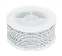 sourcing map Nylon Thread Twine Beading Cord, 36ft 2mm Nylon Braided Bracelets String Cord Rope for Jewelry Making DIY Crafts Necklaces, Light Grey