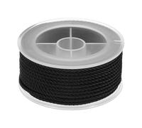 sourcing map Nylon Thread Twine Beading Cord, 36ft 2mm Nylon Braided Bracelets String Cord Rope for Jewelry Making DIY Crafts Necklaces, Black