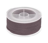 sourcing map Nylon Thread Twine Beading Cord, 36ft 2mm Nylon Braided Bracelets String Cord Rope for Jewelry Making DIY Crafts Necklaces, Dark Brown