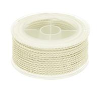 sourcing map Nylon Thread Twine Beading Cord, 52ft 1.6mm Nylon Braided Bracelets String Cord Rope for Jewelry Making DIY Crafts Necklaces, Beige