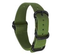 sourcing map Nylon Watch Band 18mm Single Pass Watch Straps Replacement Bands for Men Women with Flat Round Buckle, Green (25mm)