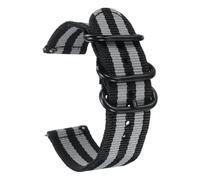 sourcing map Nylon Watch Band 22mm Quick Release Watch Straps Replacement Bands for Men Women with Flat Round Buckle, Black-Gray (29mm)