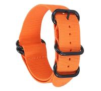 sourcing map Nylon Watch Band 22mm Single Pass Watch Straps Replacement Bands for Men Women with Flat Round Buckle, Orange (29mm)