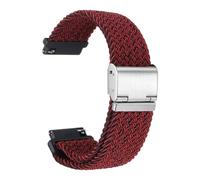 sourcing map Nylon Watch Bands 20mm Soft Quick Release Braided Watch Strap with Stainless Steel Buckle, Dark Red