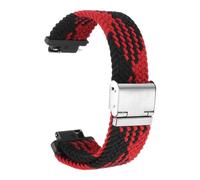 sourcing map Nylon Watch Bands 22mm Soft Quick Release Braided Watch Strap with Stainless Steel Buckle, Black Red