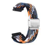 sourcing map Nylon Watch Bands 24mm Soft Quick Release Braided Watch Strap with Stainless Steel Buckle, Blue