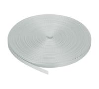 sourcing map Nylon Webbing Strap Flat 3/8 Inch 50 Yards Light Grey for Outdoor DIY Gear Repair, Backpack, Luggage-rack, Crafts